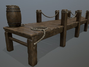 wooden pier 3D Модель