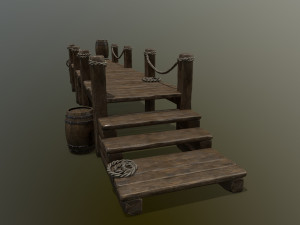 wooden pier 3D Модель
