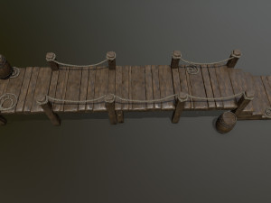 wooden pier 3D Модель