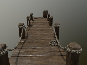 wooden pier 3D Модель