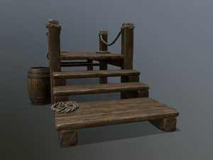 wooden pier 3D Модель
