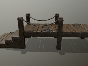 wooden pier 3D Модель