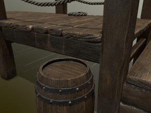 wooden pier 3D Модель