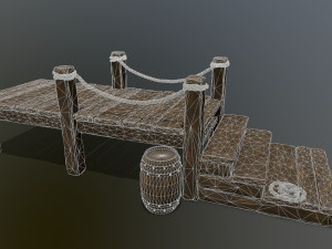 wooden pier 3D Модель