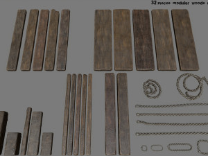 woods and ropes 3D Model
