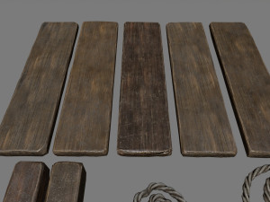 woods and ropes 3D Model