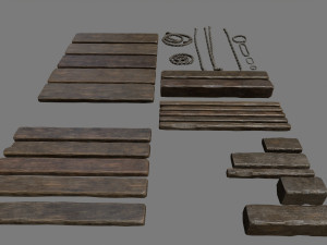 woods and ropes 3D Model
