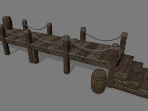 wooden pier 3D Model