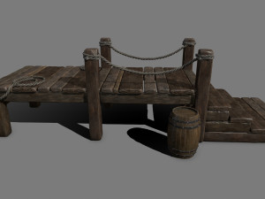 wooden pier 3D Model