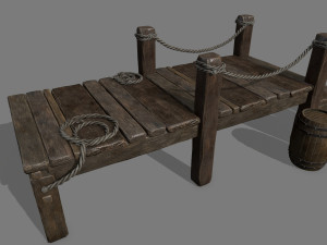 wooden pier 3D Model