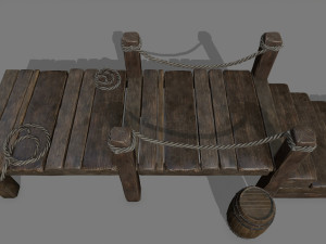 wooden pier 3D Model
