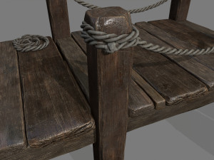 wooden pier 3D Model