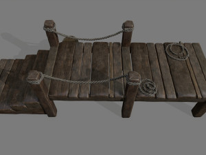 wooden pier 3D Model