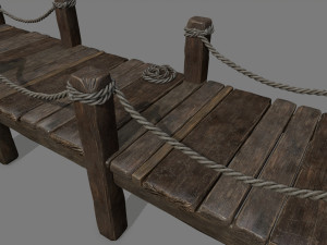 wooden pier 3D Model