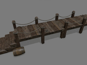 wooden pier 3D Model