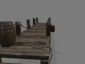 wooden pier 3D Model