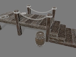 wooden pier 3D Model