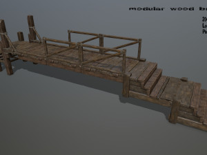 wood bridge 3D मॉडल