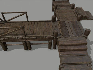 wood bridge 3D Model
