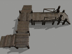 wood bridge 3D Model