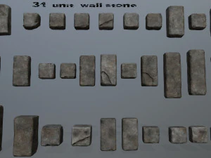 pedra da parede Modelo 3D