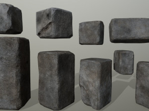 wall stone 3Dモデル