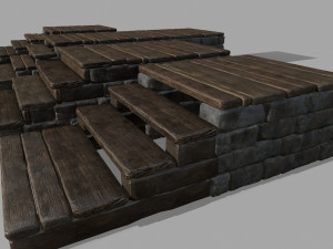 stair set Modelo 3D