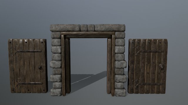 door set Modello 3D .c4d .max .obj .3ds .fbx .stl .blend 
