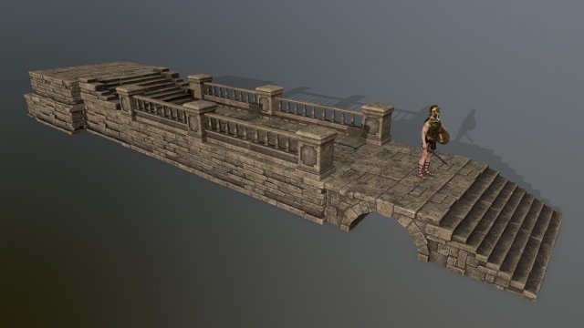 old ruin 3D Model .c4d .max .obj .3ds .fbx .stl .blend 