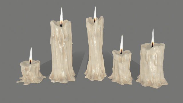 candle 3D 모델 .c4d .max .obj .3ds .fbx .stl .blend 