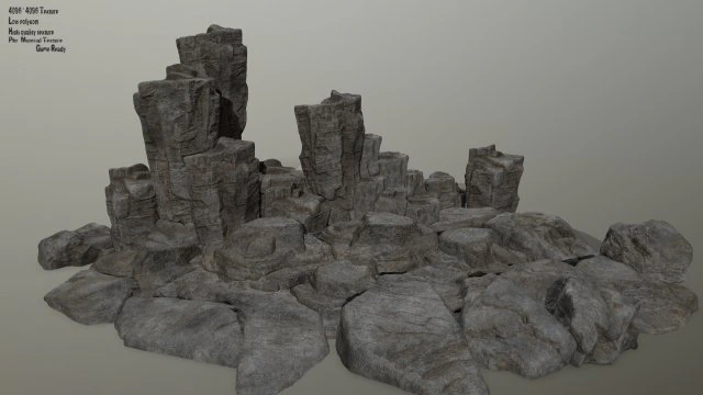 rocks 3D Model .c4d .max .obj .3ds .fbx .stl .blend 