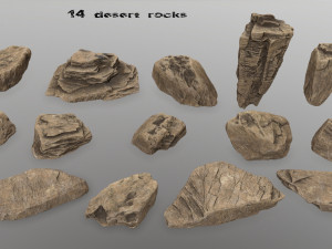 desert rocks 3D Модель