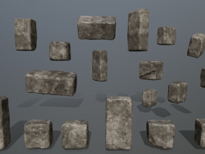 wall stone 3D 模型