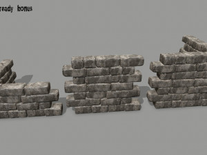 wall stone 3D 模型