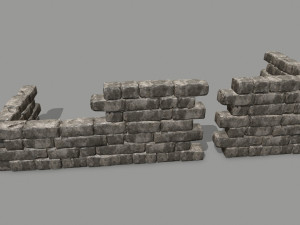 wall stone 3D 模型