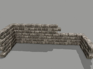 wall stone 3D 模型