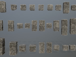 wall stone 3D 模型