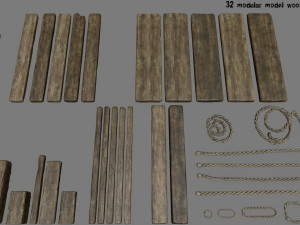 woods and ropes 3D Model