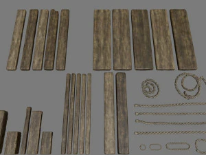 woods and ropes 3D Model