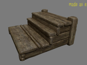 woods and ropes Model 3D