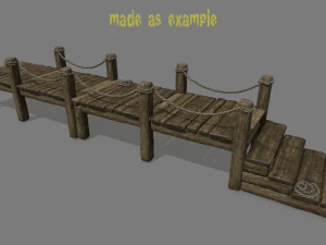 woods and ropes 3D Model