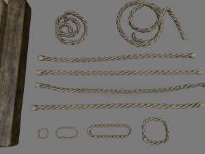 woods and ropes Model 3D