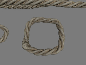 woods and ropes Model 3D