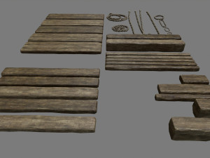 woods and ropes Model 3D