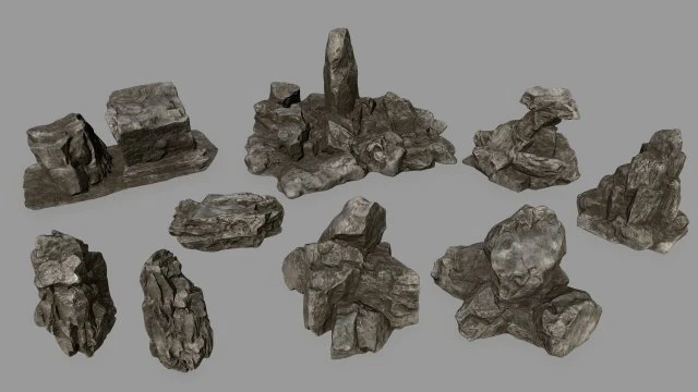 rocks 3D Model .c4d .max .obj .3ds .fbx .stl .blend 