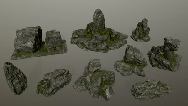 rocks 3D Model .c4d .max .obj .3ds .fbx .stl .blend 