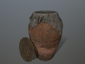 old vase set 3D 모델