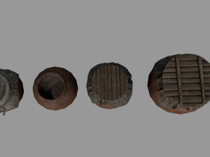 old vase set 3D 모델