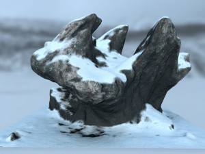 snow rocks 3D Model