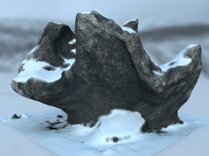snow rocks 3D 模型
